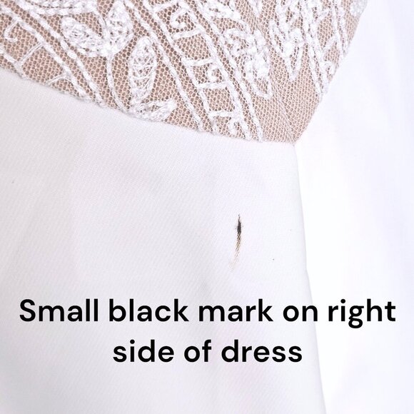 BCBGMaxazria NWT Shay Edgy Strap White Lace Dress Sz 2 - Picture 6 of 11